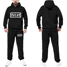 

Nine Inch Nails Tracksuit Set Nine Inch Nails Merch Christmas Sweatsuits Men Sweatpants And Hoodie Set Casual