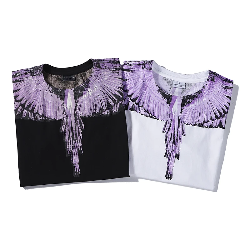 

Marcelo Burlon T Shirt Men Women Stranger Things T-shirt High Quality Wings Streetwear Harajuku Marcelo Burlon MB Tshirt