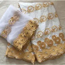 Нигерийская кружевная ткань whtie Африканский Базен riche getzner с камнями Индия bazin brode getzner самый популярный 5+ 2 ярдов/партия KY