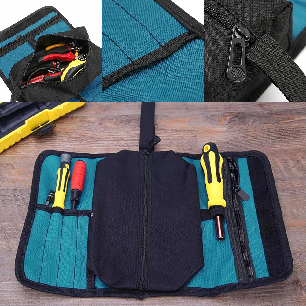 

Multi-tool Kit Bag Reel Rolling Tool Bag Pouch Professional Electricians Organizer Multi-purpose Car Repair Kit Bag Kit Hardware