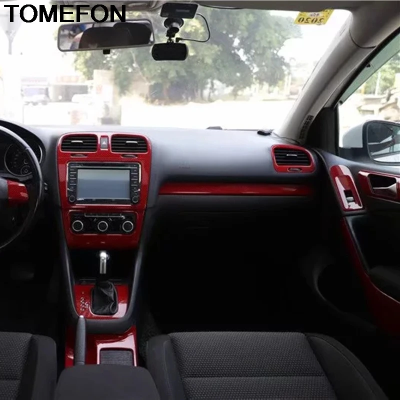 Ручка переключения передач TOMEFON для Volkswagen Golf 6 MK6 2010 2011 2012|Лепнина интерьера| |