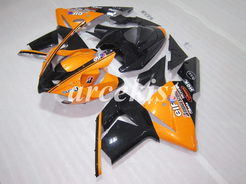 Топ ABS Обтекатели комплект подходит для kawasaki Ninja ZX-10R ZX10R 2004 2005 04 05 10R Кузов Набор на заказ черный оранжевый