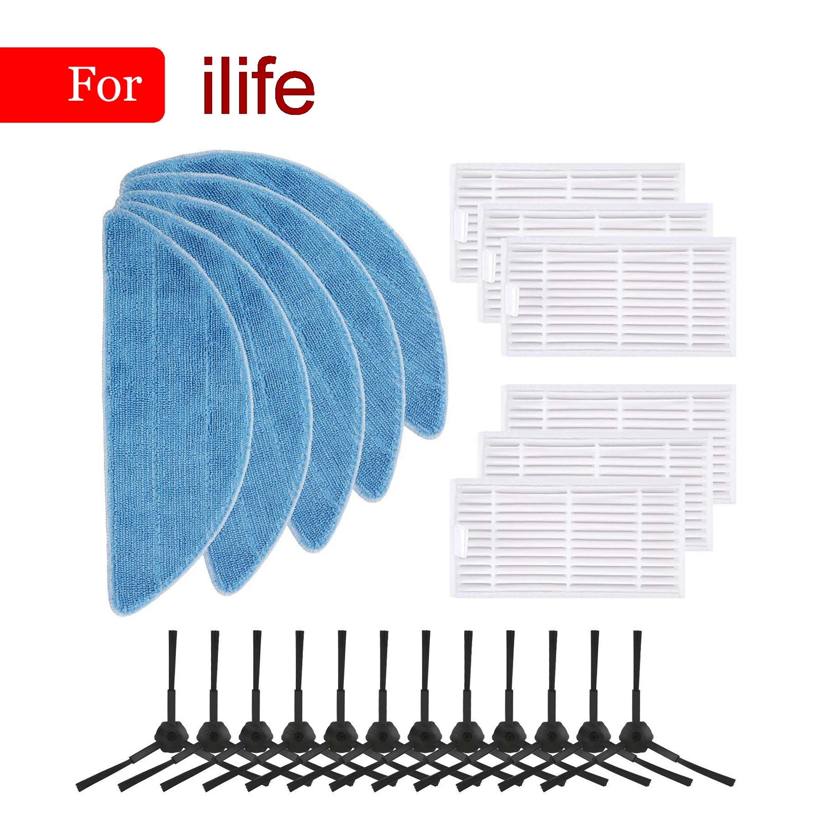 

Side Brush Primary Dust filter Hepa Filter Mop Pad For Chuwi ILIFE V5 V5s V3 V3s V5 Pro V50 V55 X5 Robot Vacuum Cleaner Parts