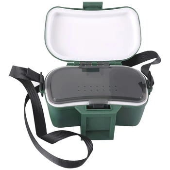 

Fishing Tackle Box Lure Lures Spoon Hook Bait Storage Box Case Waist Belt Accessories