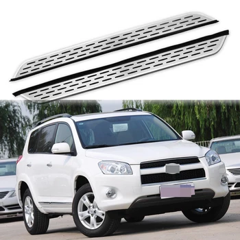 

2 Pieces Fits for Toyota- RAV4 RAV 4 2009-2013 Stainless Steel Running Board Door Side Step Nerf Bar Platform Protector - Silver