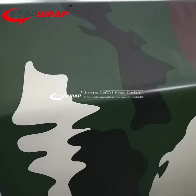 Star wrap Camo виниловая наклейка с бомбой, черная, зеленая, Снежная, камуфляжная, виниловая, без пузырьков для внедорожников, грузовиков, джипов, wrap s