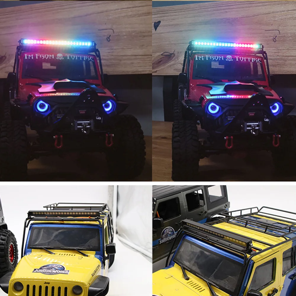 24 LED Light Lamp Roof Bar For 1/10 RC Crawler Car Traxxas TRX4 SCX10 90046 D90 24 LED Light Lamp Roof Bar For 1/10 RC Crawler Car Traxxas TRX4 SCX10 90046 D90