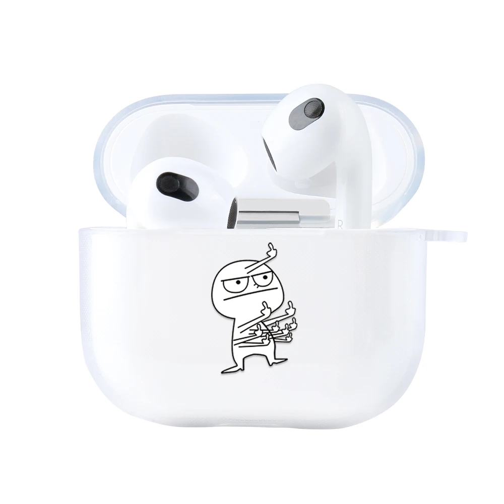 Case For AirPods 2 3 1 Case Cover AirPods Pro Coque Wireless headphones Transparent TPU Soft Cover Air Pods Pro 2 3 Funda Capa 3