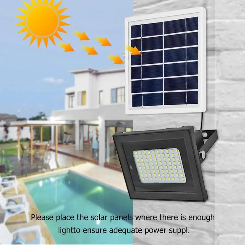 80LED Солнечные прожекторы открытый сад газон пейзаж лампы Водонепроницаемый Безопасности настенные лампы Открытый Пейзаж