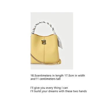 

Head leather bag female 2019 new single-shoulder portable bucket bag small silk scarf with dermal oblique span bag