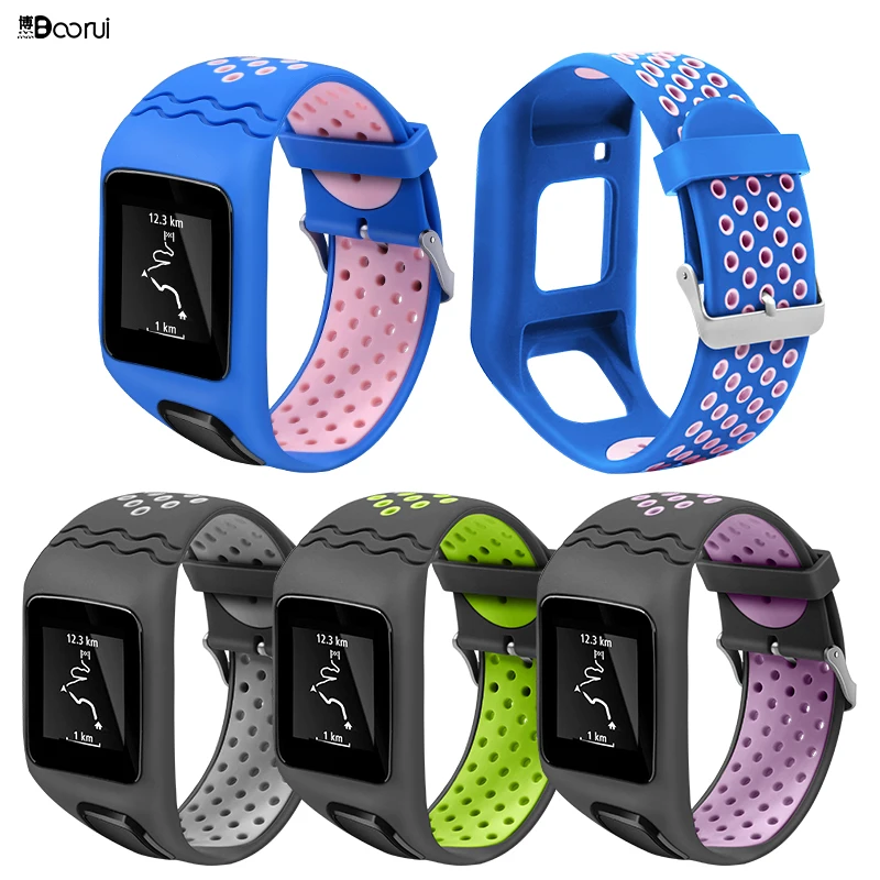 Силиконовый ремешок для часов BOORUI сменный TomTom спортивный мягкий браслет 1 серии