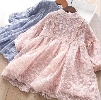 

girls lace dresses 2019 winter Thicken kids princess dress fashion high-grade children clothing baby dresses