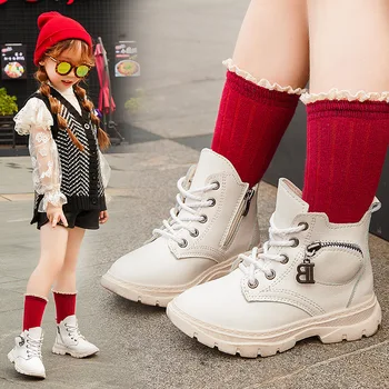 

Martin boots Girls 2019 new spring and autumn and winter princess boots single boots boy child fashion boots