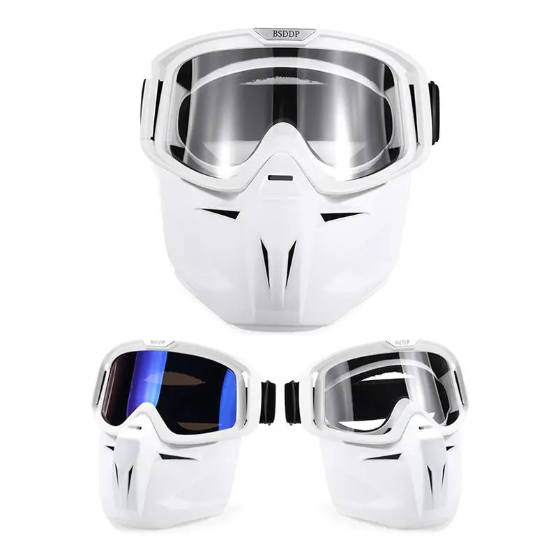 

Harley Goggles Modular Mask Detachable Goggles And Mouth Filter Perfect For Open Face Motorcycle Half Helmet Or Vintage Helmets