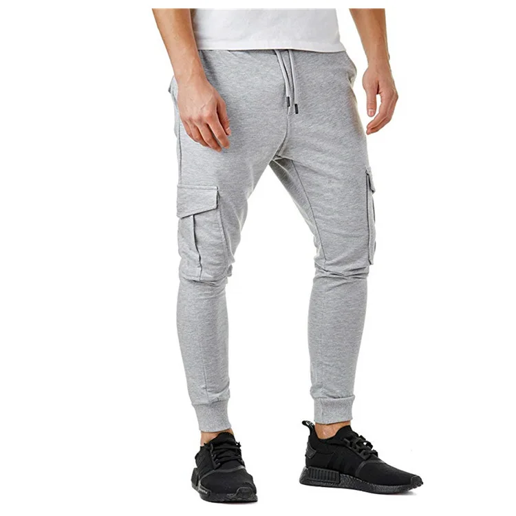 

Spring Men Pants Hip Hop Harem Joggers Pants 2019 New Male Trousers Mens Solid Multi-pocket Cargo Pants Skinny Fit Sweatpants
