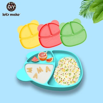 

Cartoon Cat Shape Children Home Toddler Kids Cartoon Suction Tableware Food-grade Silicone Bowls Baby Plate Dinner Dish Feeding