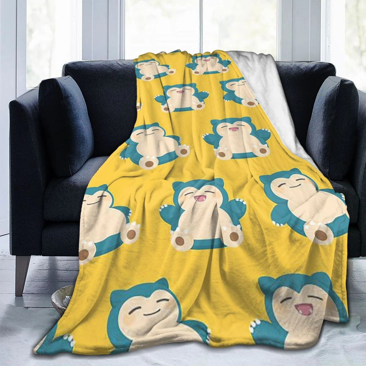 Snorlax Anmie Blanket Velvet Autumn/Winter Manga Cute Breathable Warm