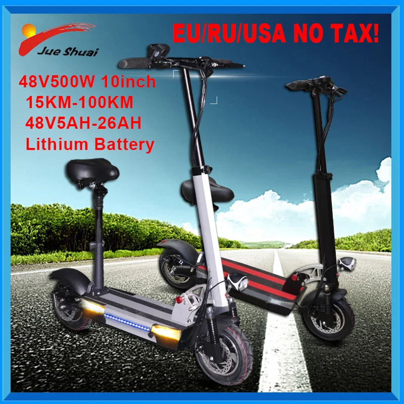 

Electric Scooter 26AH Motor Wheel 48V500W E-scooter Max speed 100 Km/h Rear Drive Folding Waterproof Skateboard for Adults
