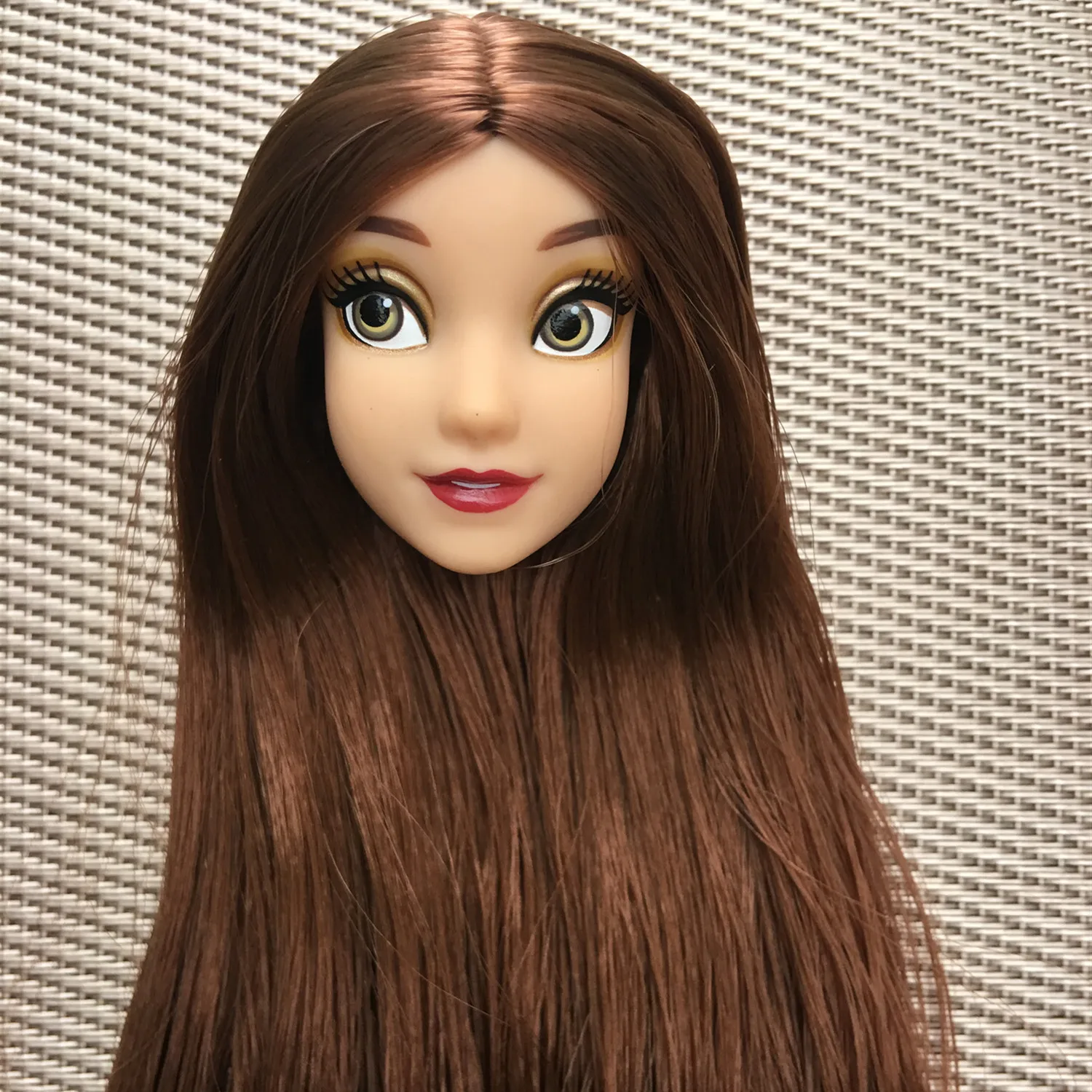 Lovely Princess Bald Head Diy Planting Long Soft Hair Doll Head Belle Snow  White Baby Girl Favorite Princess Doll Part - Dolls - AliExpress