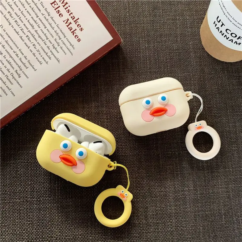 

Cute Duckling Protective Case Silicone Cover Shockproof Shell for Airpods Pro