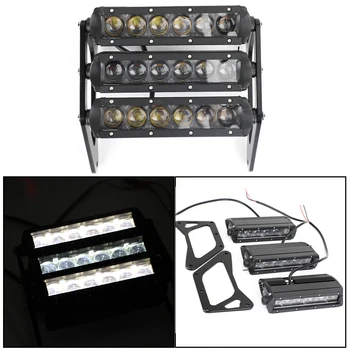 

Artudatech 3Row 6.69" LED Motorcycle Headlight Fog Light Aluminum for Honda Grom MSX125 MSX 125