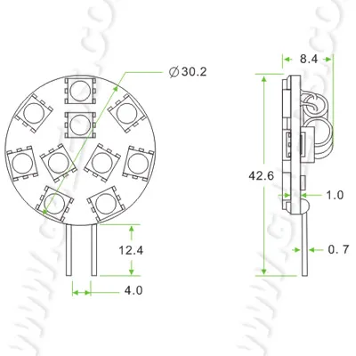 Светодиодная G4 Базовая лампа 10 SMD 5050 работает под 12VAC и 12VDC 24VDC 24VAC 200 220LM яхты