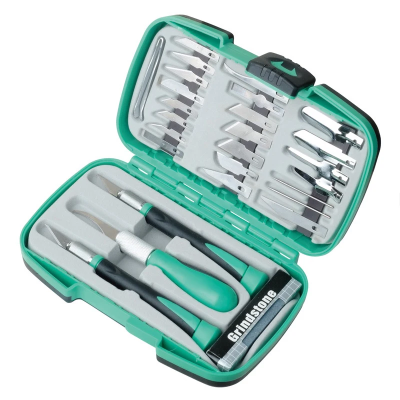 

1 Set Multifunction Carving Cutter Woodworking Tool Kit Hobby TPR Anti-slip Handle JA55