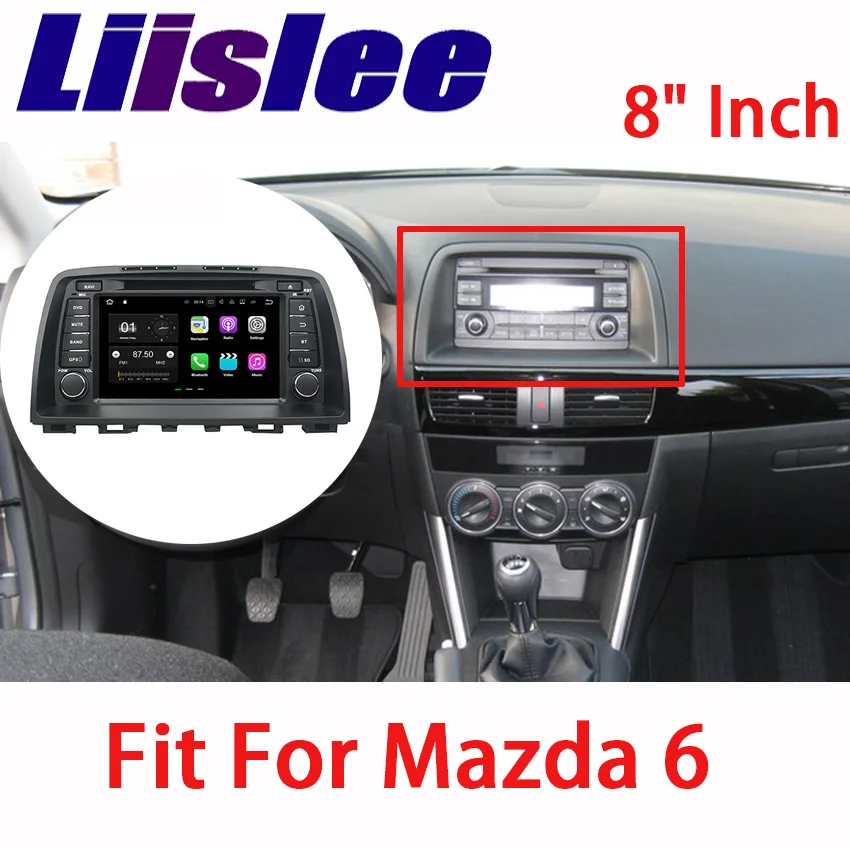 Liislee 2 din Автомобильный навигатор GPS для Mazda 6 2012 ~ 2014 Android Аудио Видео Радио большой