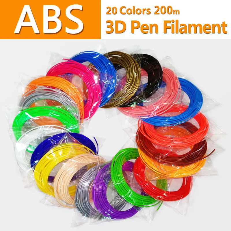 No pollution abs 1.75mm 20 colors 3d pen filament abs filament plastic pla plastic 3d printing printer wire