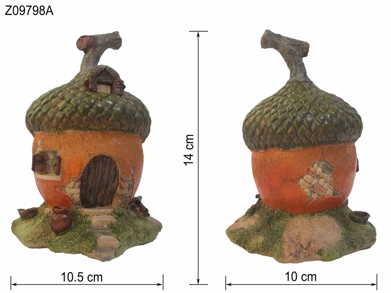 Статуэтка для дома из смолы с желудем, домашний декор, сказочные миниатюры, садовый орнамент, аксессуары, статуэтки для домашнего декора, ремесла