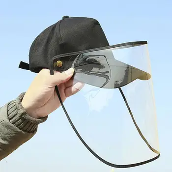 

Erilles Protective Cover Hat Removable Dustproof Anti-fog Outdoor Cap Anti-contact Protective Face Shield Cover For Women Men