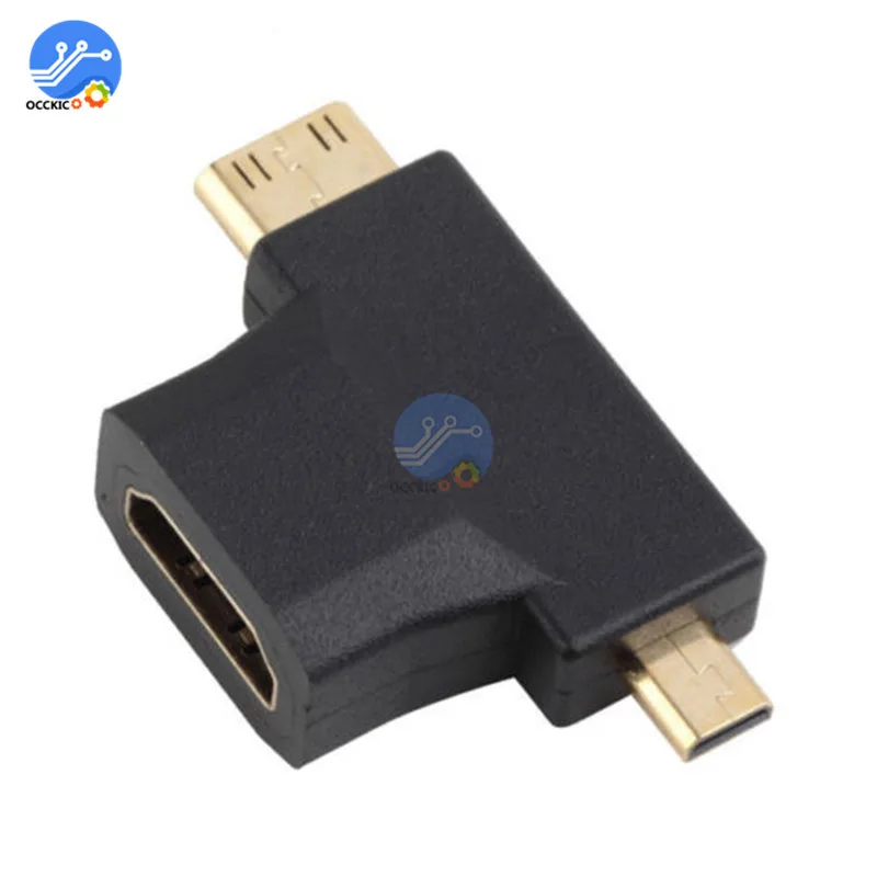 3 в 1 переходник с HDMI мама на Mini папа/микро папа|Кабели HDMI| |