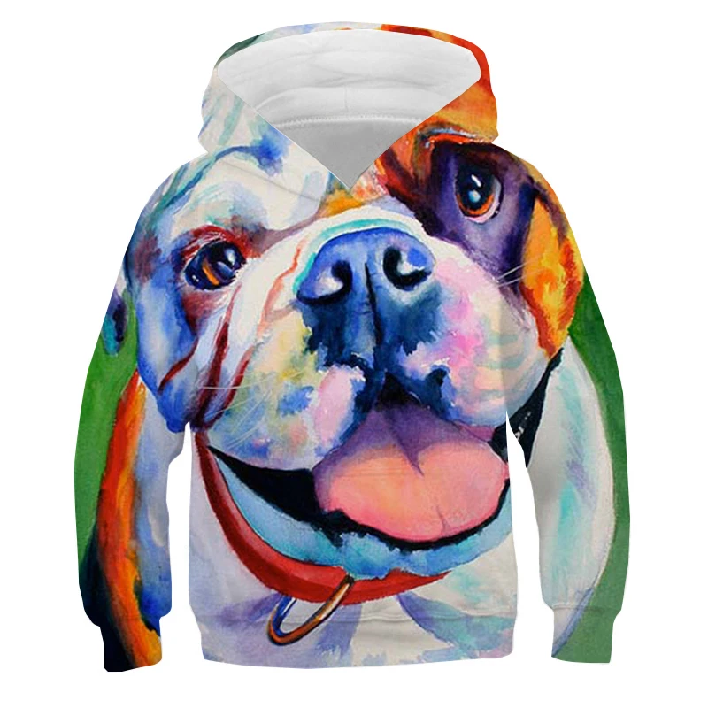 

Children Winter Pullovers Multicolor Animal 3d Print Girl New-coming Autumn Girl Hoodie Harajuku Funny Hoodies Kids Cute Korean
