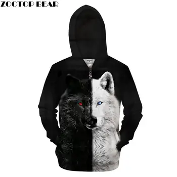 

Ying and Yang Wolf Zip Hoodies Men 3D Pullover Streetwear Sweatshirt Zipper Hoody Harajuku Tracksuit Hip Hop DropShip ZOOTOPBEAR