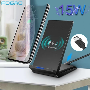 FDGAO 15 ワットチーワイヤレス充電器誘導 iPhone11 ための Dock 充電ステーションプロ X XS 最大 XR 8 サムスン S10 s9 電話ホルダースタンド