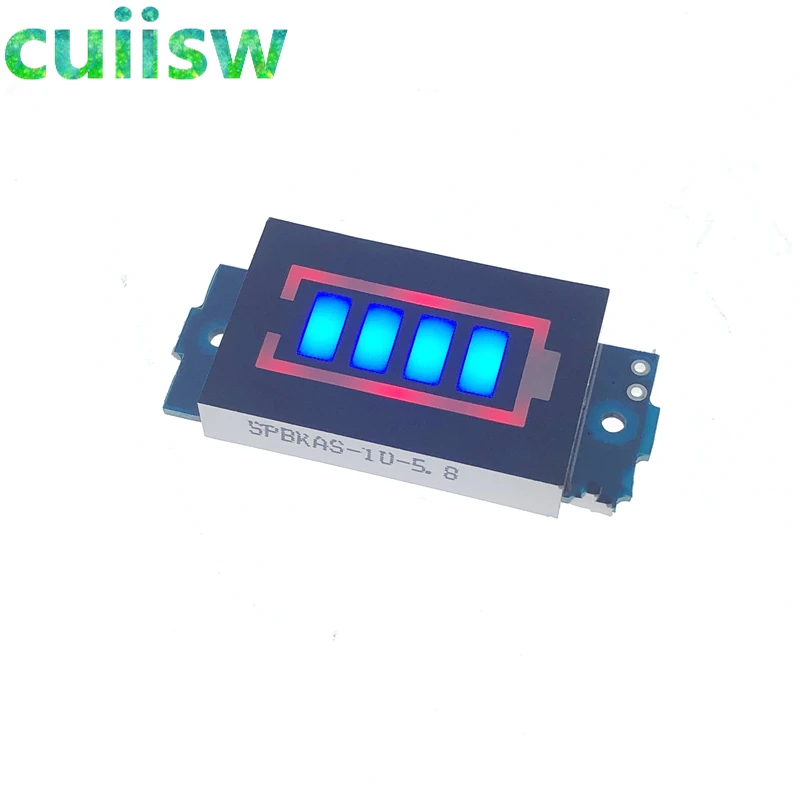 3.7V Single 1S Lithium Battery Capacity Indicator 4.2V Blue Dispaly Power Tester 
