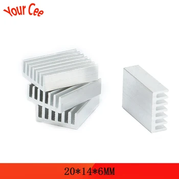 

10 pcs 20*14*6mm Aluminum Heatsink Heat Sink Radiator Cooling cooler For Electronic Chip IC LED computer 20x14x6mm