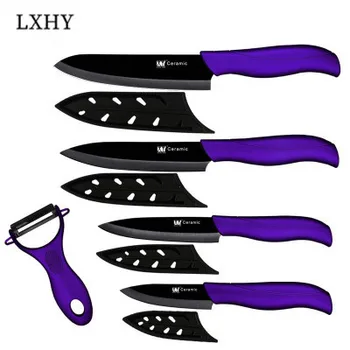 

LXHY 3-6Inch 5-piece Ceramic Knife Set Utility Kitchenware Slice Planer Fruit Peel Machine White Zirconia Blade Cooking Cutter