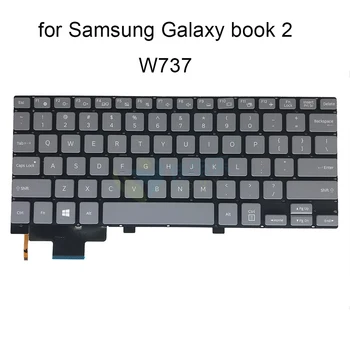 

OVY US Backlit keyboard for Samsung GALAXY BOOK 2 W737 NSK-MVDBN English Gray Replacement keyboards laptop parts original new
