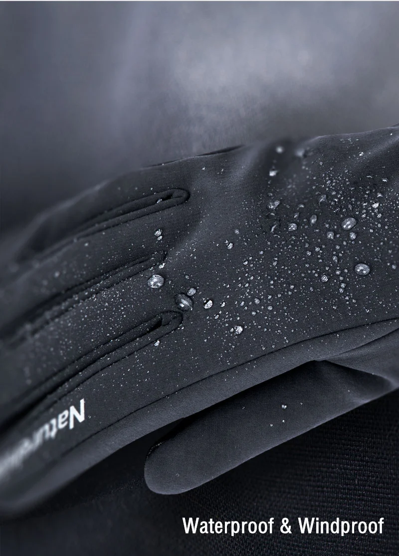 Naturehike мужские и женские Легкие ветрозащитные непромокаемые перчатки с сенсорным экраном для катания на лыжах и пеших прогулок зимние спортивные перчатки для бега