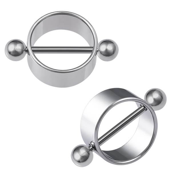 Rabbit Nipple Ring Piercing Barbell Shield Bar Rings Surgical Steel Sexy Adult Game for Women Breast Body Jewelry Gift 14G