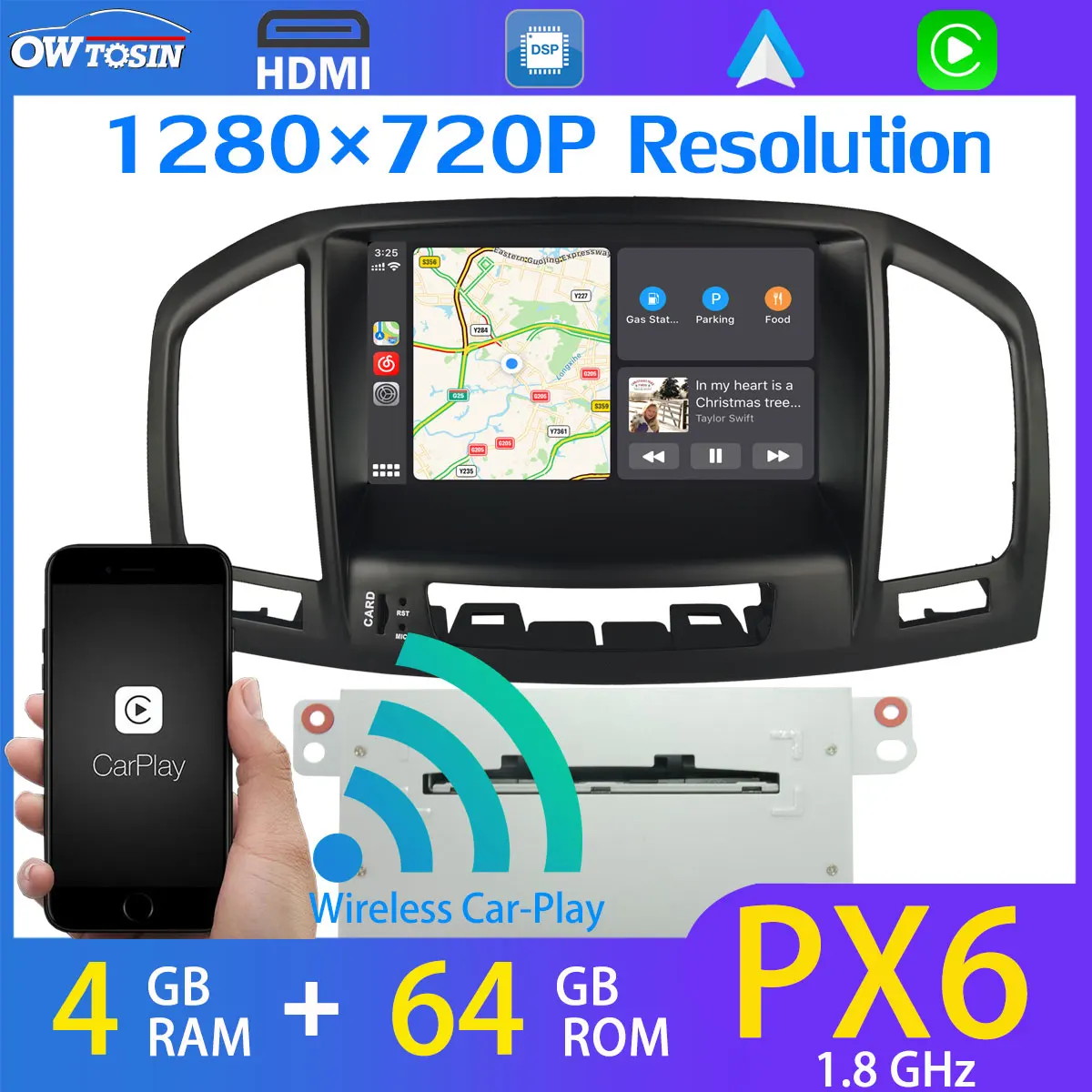 Автомобильная Мультимедийная система 8 дюймов IPS 1280*720 Android 10 для Buick Regal Opel Vauxhall Holden