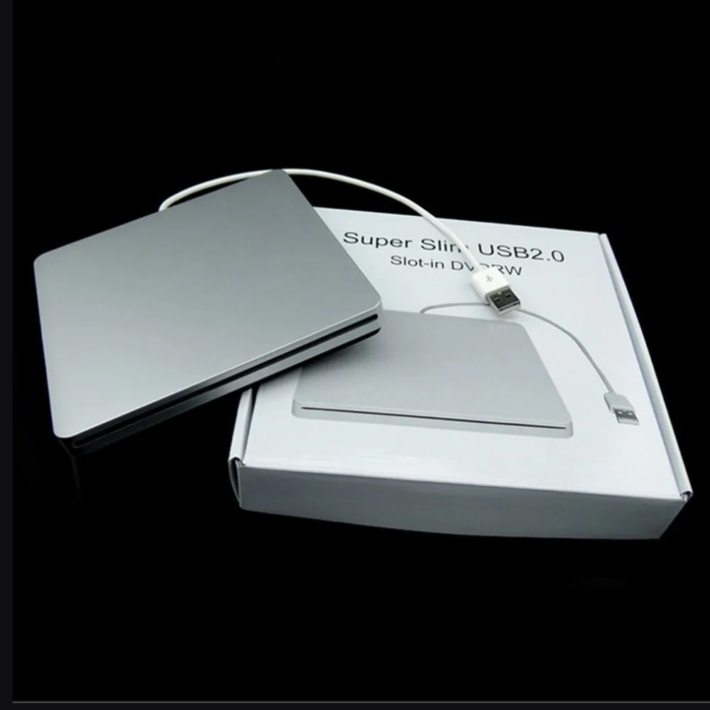 DVD-RW внешний DVD привод для ноутбука, USB 2,0, чехол с присоской, супер тонкий USB 2,0 слот, DVD портативный Привод blu ray