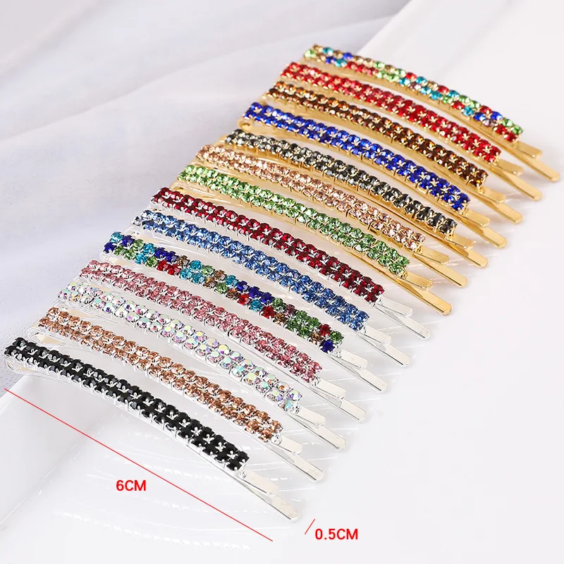 

Fashion Both Row Colour One Clip Hair Decorate Woman Headwear Rhinestone Hairpin Diamond Styling Accessories