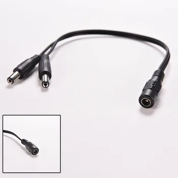 

30cm Black 1 Female To 2 Male Power Splitter CCTV Camera Cable Adapter Replace