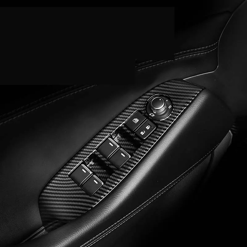 Для Mazda 6 Atenza углеродное волокно стеклоподъемник кнопка включения крышка планки двери подлокотник Панель рамка интерьерные аксессуары