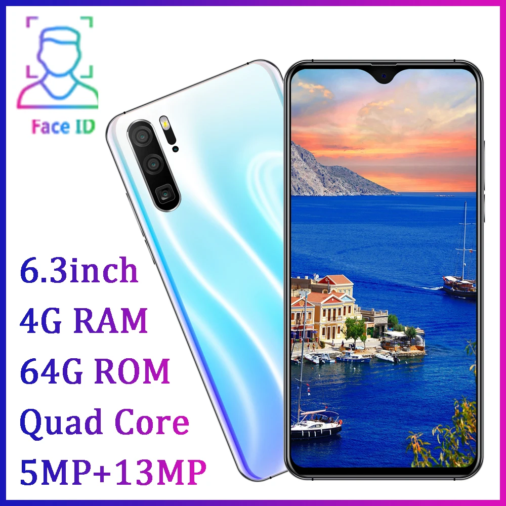 P30 Pro Face ID 6 3 &quotэкран капли воды мобильный телефон 4 г + 64 гром четырехъядерный Android