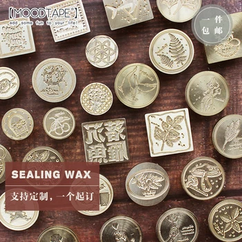 

moodtape personality stamp wood wax seal stamp for DIY Gift / Invitation album Decorative CUSTOM-MADE FIRE-PAINT SEAL