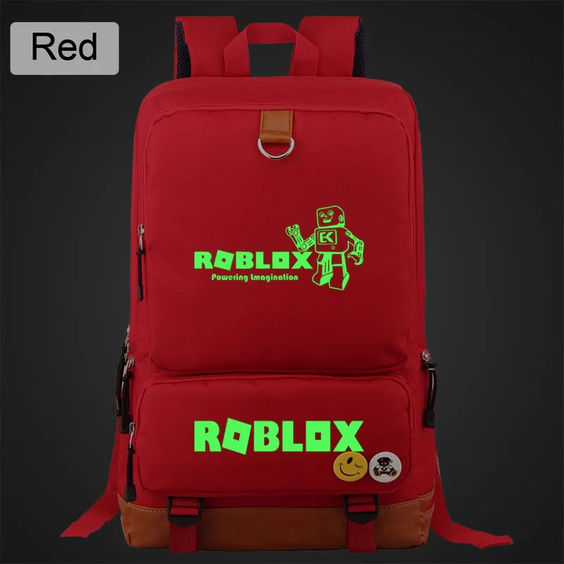 ROBLOX, повседневный холщовый женский рюкзак, светящийся, однотонный, простой, для мужчин, для студентов, школьная сумка, mochila mujer, для улицы, дорожные сумки