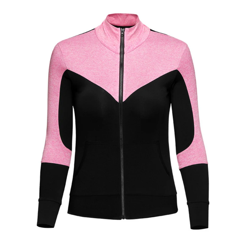 Voobuyla, осенне-зимняя женская куртка для бега, куртка для йоги, куртка на молнии, одежда для фитнеса, топ, спортивная одежда для спортзала, толстовка
